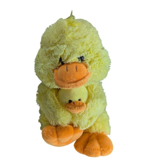 Soft Plush Yellow Duckling Hugging Baby Duck Stuffed Animal Toy - Picture 1 of 5